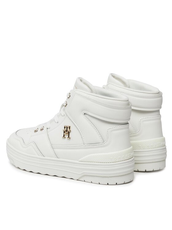 Tommy Hilfiger Tommy Hilfiger Sneakersy Th Basket Hi FW0FW07757 Écru
