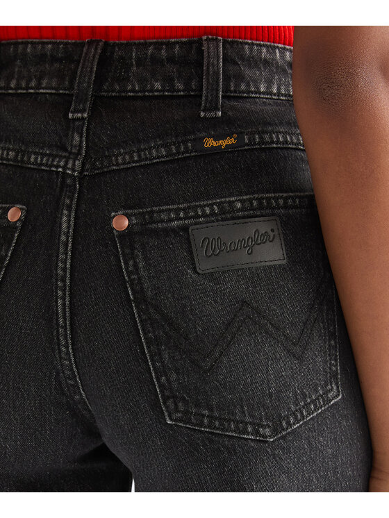Wrangler Wrangler Szorty jeansowe 112378212 Czarny Regular Fit