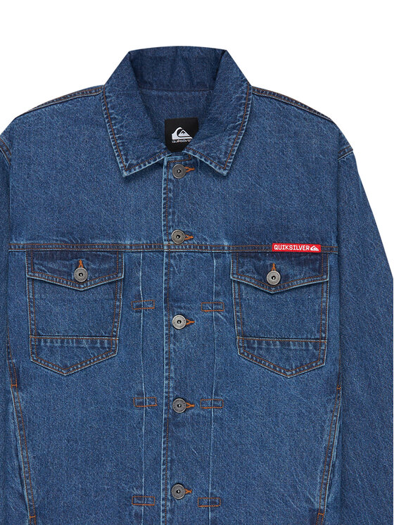 Quiksilver Quiksilver Farmer kabát All Ride Denimt EQYJK04177 Kék Boxy Fit