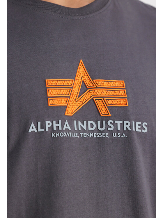 Alpha Industries Alpha Industries Tričko AI.100501RB-684-L Sivá Basic Fit