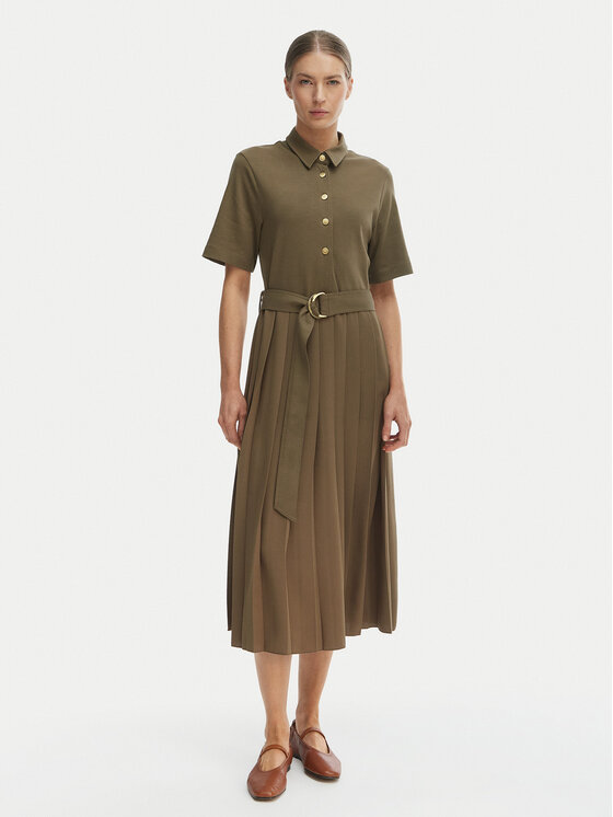 Tommy Hilfiger Rochie de zi WW0WW48756 Verde Regular Fit