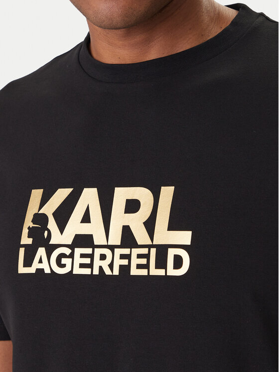 KARL LAGERFELD KARL LAGERFELD Tricou 755780 561235 Negru Regular Fit