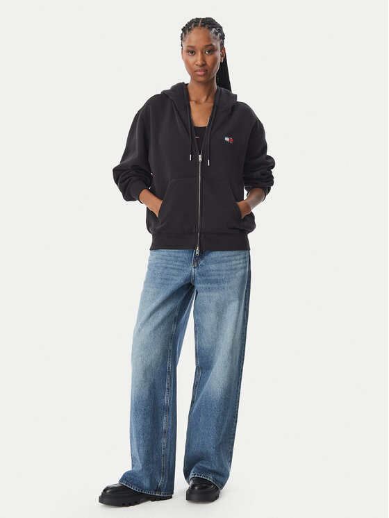 Tommy Jeans Tommy Jeans Hanorac Badge DW0DW23529 Negru Regular Fit