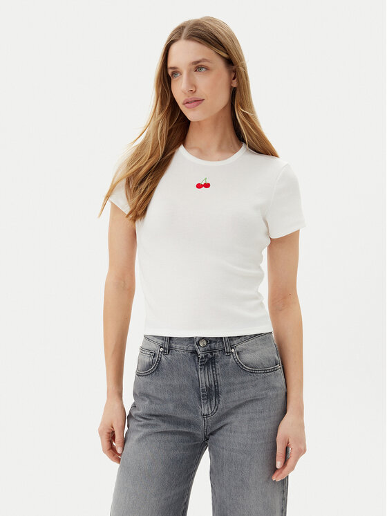 ONLY ONLY Póló Daniella 15350554 Fehér Slim Fit