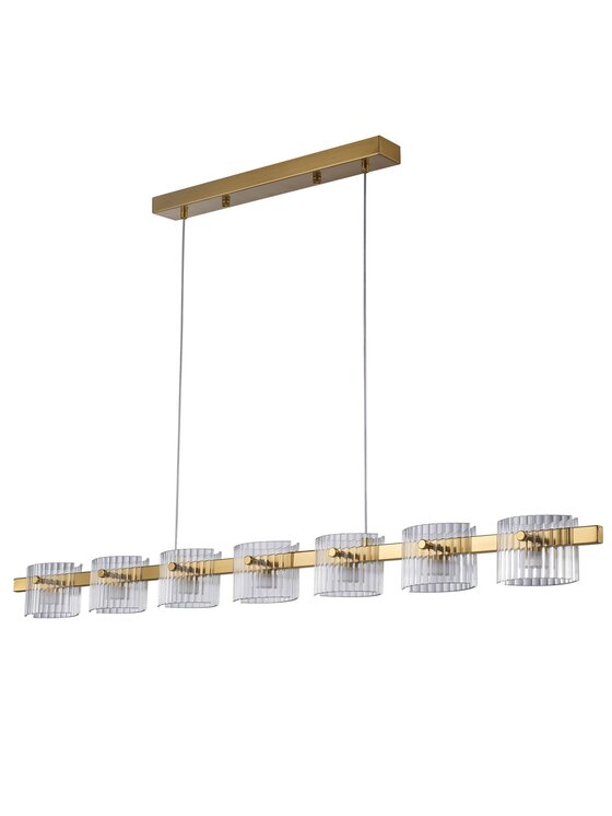 MIAhome MIAhome Lampa wisząca BACCIO LED złota 120 cm Złoty