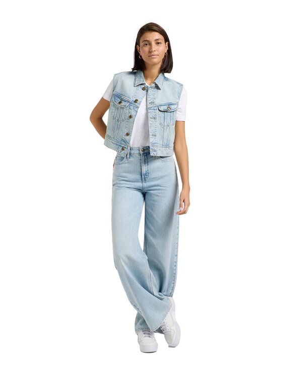 Lee Lee Jeansy 112363521 Niebieski Relaxed Fit