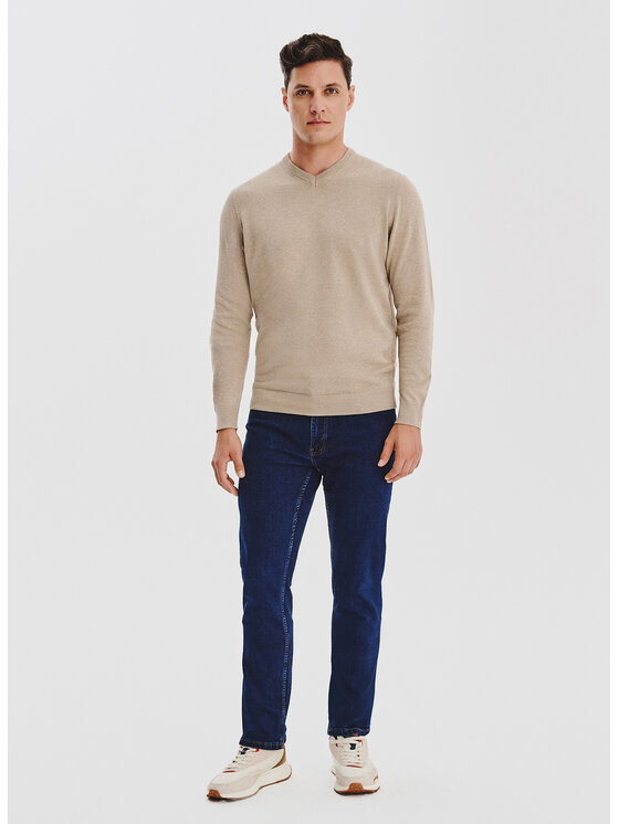 Pako Lorente Pako Lorente Sweter P25WB-2X-027 Beżowy Classic Fit