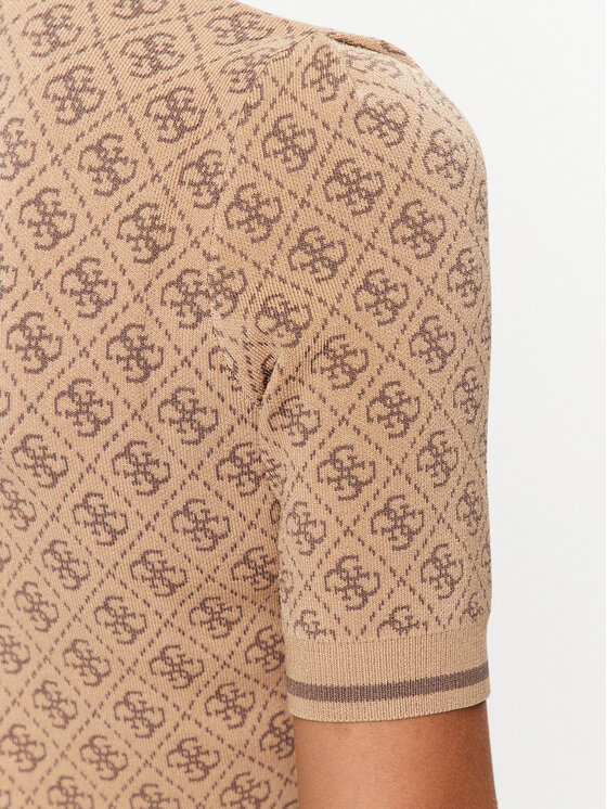 Guess Guess Kootud kleit W3YK39 Z37K0 Beež Slim Fit