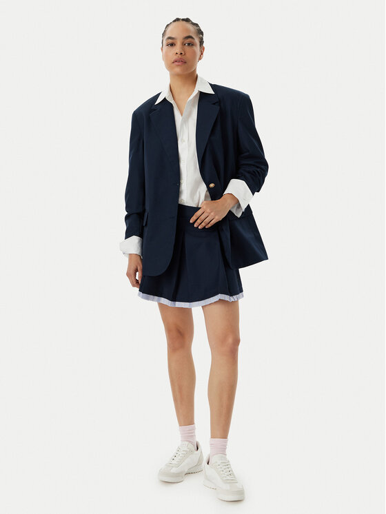 Tommy Jeans Tommy Jeans Trapetsseelik Varsity Pleated DW0DW22758 Tumesinine Regular Fit