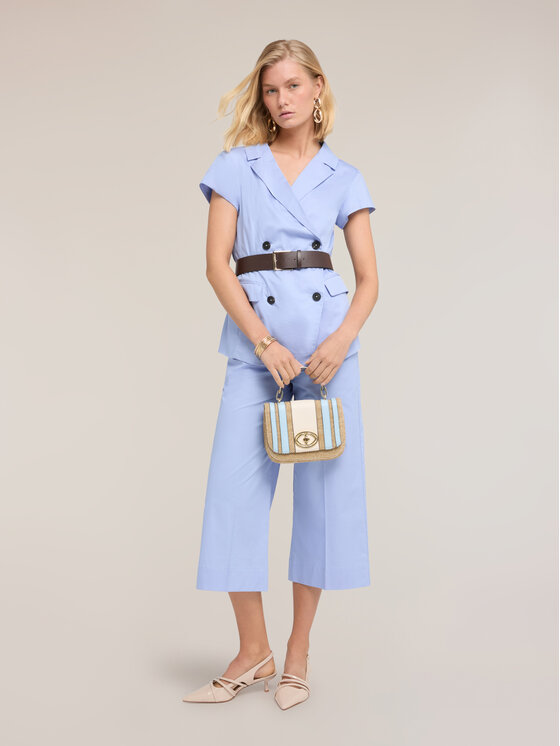 Motivi Motivi Pantaloni di tessuto P00NQ004572N004 Turchese Over Fit