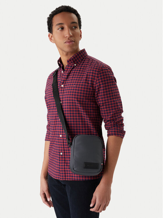 Tommy Hilfiger Geantă crossover Th Repreve Mini Reporter AM0AM14009 Gri