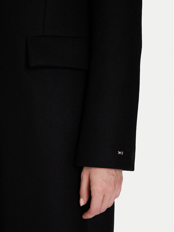 Tommy Hilfiger Tommy Hilfiger Вълнено палто Classic WW0WW47445 Черен Regular Fit