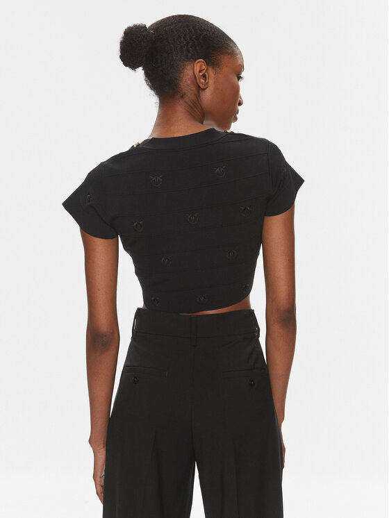 PINKO Pinko Bluza Hoodia 102882 A1LK Črna Slim Fit