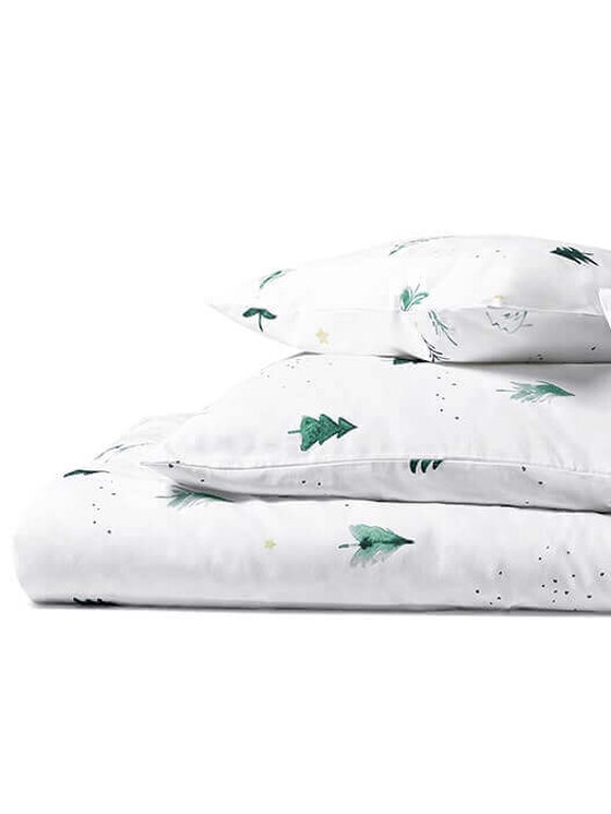 White pocket White pocket Komplet pościeli Pościel świąteczna Biały