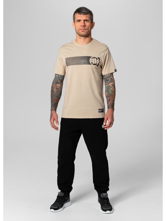 PITBULL PITBULL T-Shirt Koszulka Beżowy Regular Fit