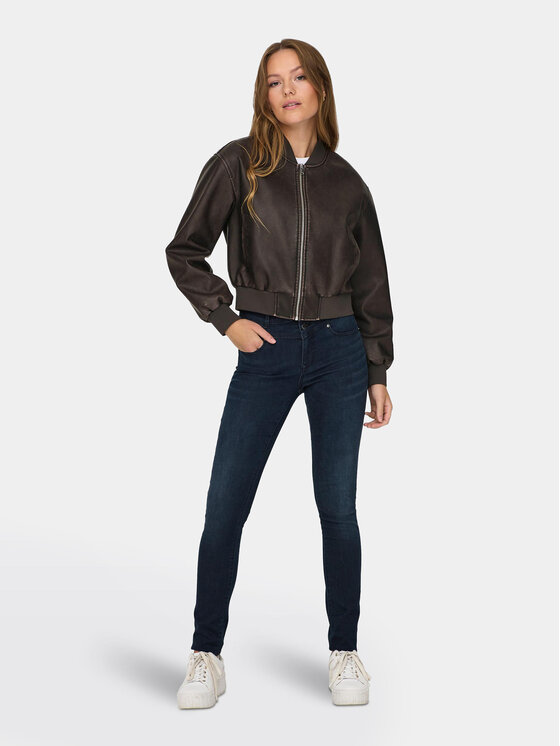 ONLY ONLY Kurtka z imitacji skóry Jane 15314240 Brązowy Loose Fit
