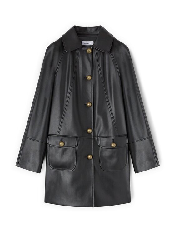 Motivi Motivi Cappotto 0078Q000596N033 Nero Regular Fit