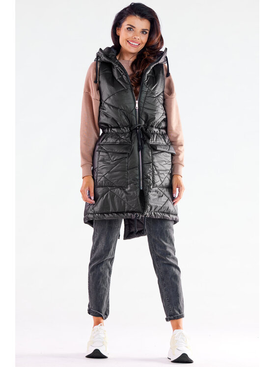 Awama Awama Bezrękawnik A543 Czarny Basic Fit