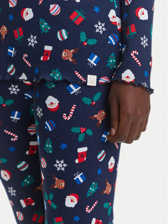 United Colors Of Benetton United Colors Of Benetton Piżama 3SUP3P03N Granatowy Regular Fit