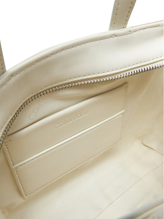 Calvin Klein Calvin Klein Borsetta Ck Must Small Tote K60K612904 Écru