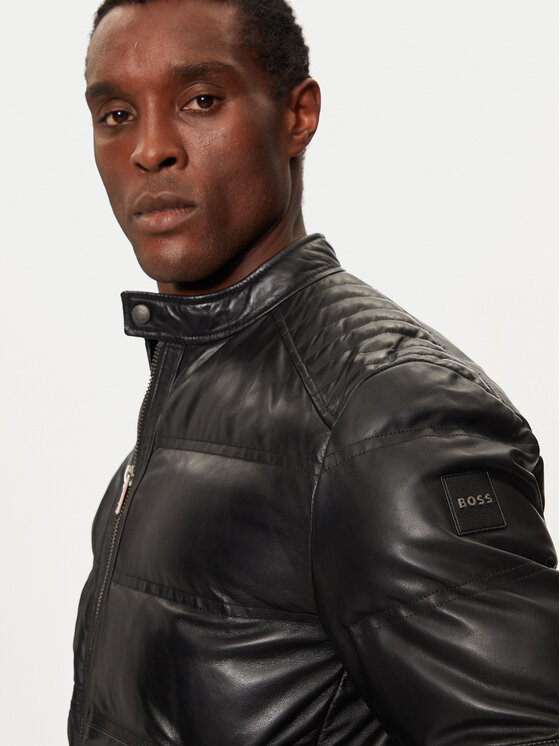 BOSS Boss Giacca di pelle Jobear 50522243 Nero Regular Fit