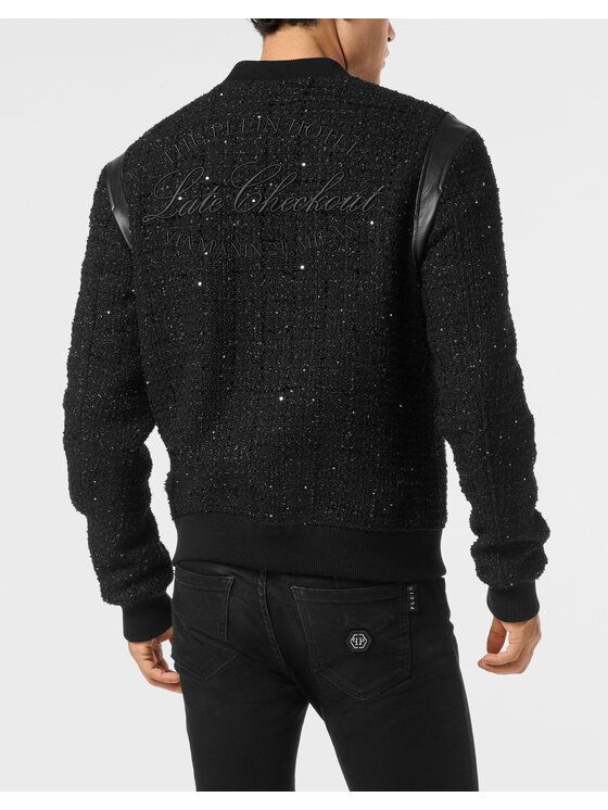 PHILIPP PLEIN PHILIPP PLEIN Kurtka bomber 26049 Czarny Regular Fit