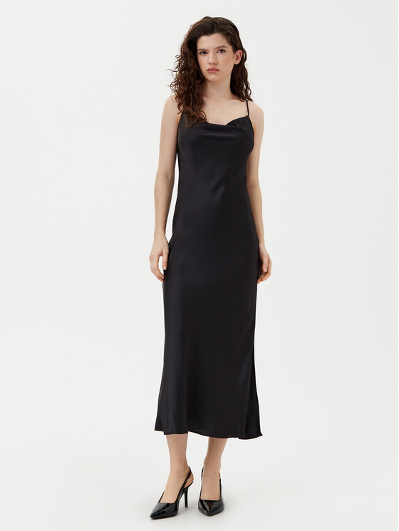 HUGO HUGO Kokteilinė suknelė Kaparti-1 50533629 Juoda Regular Fit