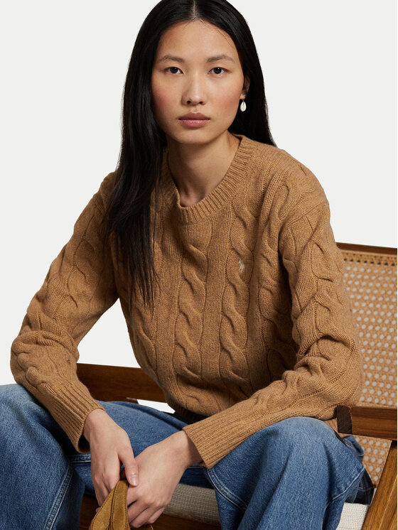 Polo Ralph Lauren Polo Ralph Lauren Пуловер 211A91216005 Бежов Straight Fit