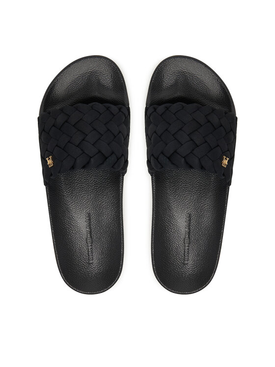 Tommy Hilfiger Tommy Hilfiger Чехли Th Braided Pool Slide FW0FW09203 Черен