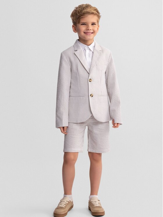 minoti minoti Spodnie garniturowe 29FORMAL253B Szary Regular Fit