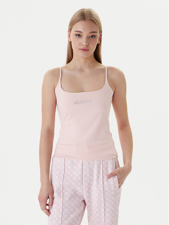 Guess Guess Top V5GP22 J1314 Portocaliu Slim Fit