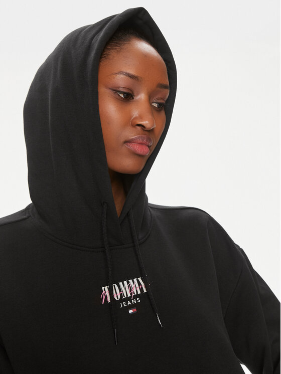 Tommy Jeans Tommy Jeans Bluza Essential Logo DW0DW17797 Czarny Relaxed Fit
