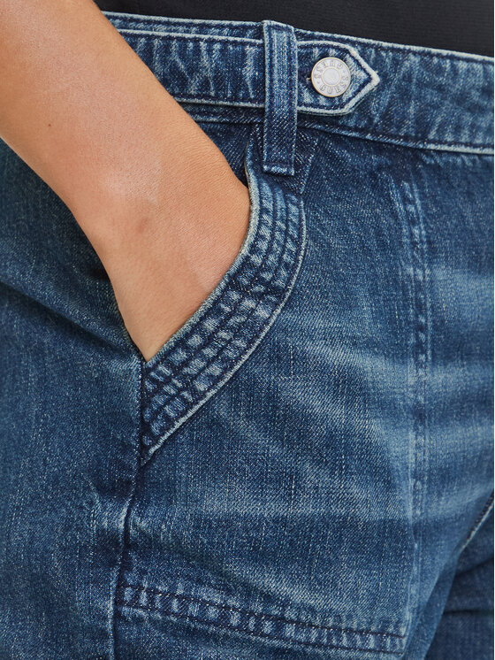 Guess Guess Traperice W5YA2D D5R0D Tamnoplava Straight Leg