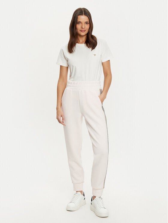 Guess Guess Tričko V4YI09 J1314 Écru Oversize