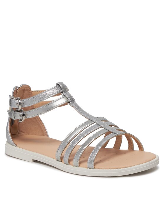 Geox Geox Sandale J Sandal Karly Girl J7235D 0QDAJ C1007 D Srebrna