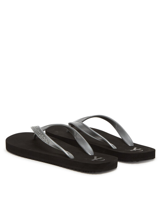 Calvin Klein Jeans Calvin Klein Jeans Japanke Beach Sandal Monologo Tpu YW0YW01719 Srebrna