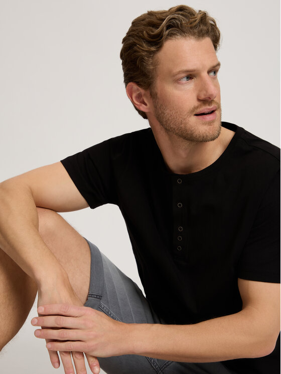 Cross Jeans Cross Jeans T-Shirt 16096-020 Czarny Regular Fit