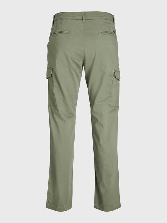Jack & Jones Jack & Jones Bavlnené nohavice Ollie 12224001 Zelená Regular Fit
