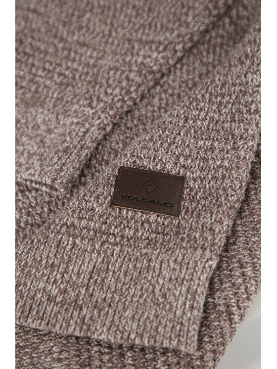 Volcano Volcano Sweter S-BERTO Beżowy Regular Fit