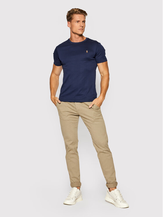 Polo Ralph Lauren Polo Ralph Lauren T-Shirt 710740727 Granatowy Custom Slim Fit