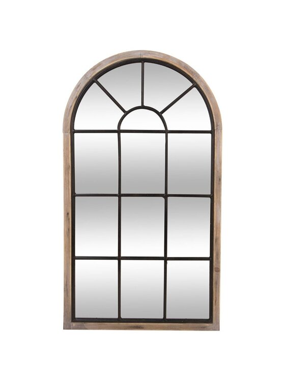 MIAhome MIAhome Lustro okno jodłowa rama 106 cm Brązowy