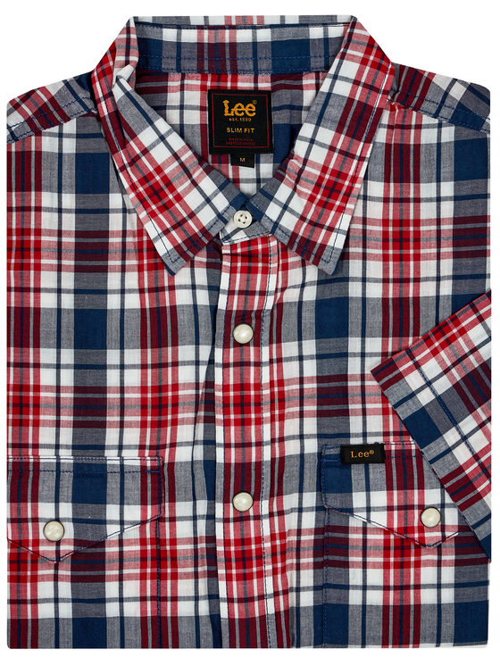Lee Lee Camicia Western L641CZLH 112115310 Rosso Slim Fit