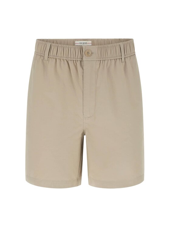 Guess Guess Spodnie materiałowe 182600 Beżowy Bermuda Fit