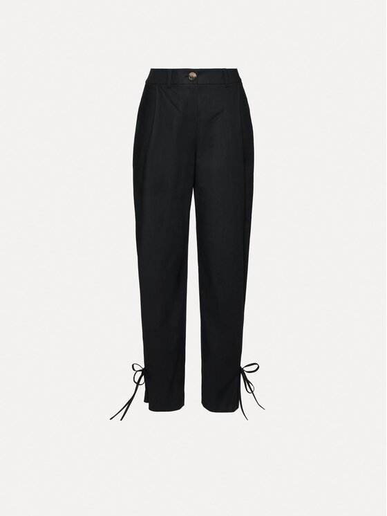 La Mania La Mania Pantaloni di tessuto JOAN Nero Basic Fit