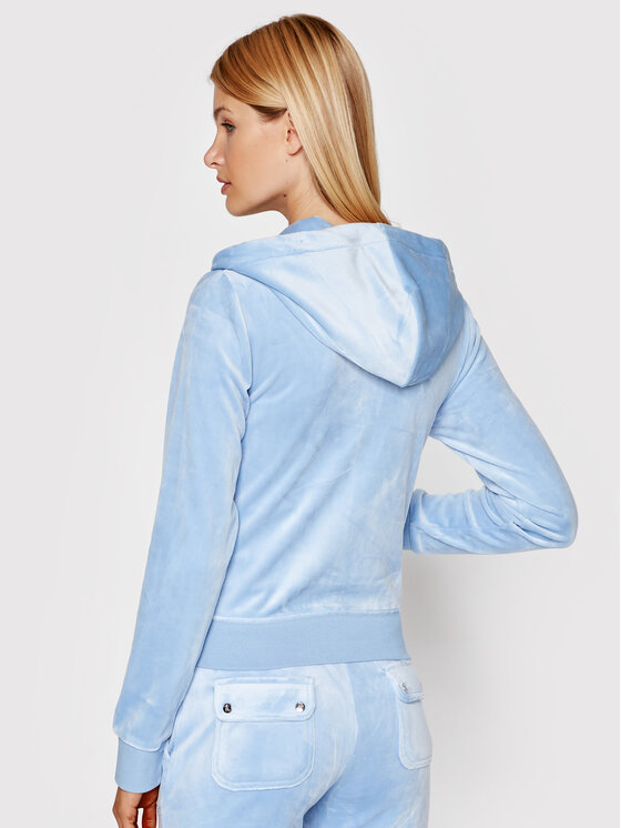 Juicy Couture Juicy Couture Світшот Robertson JCAP176 Голубий Slim Fit