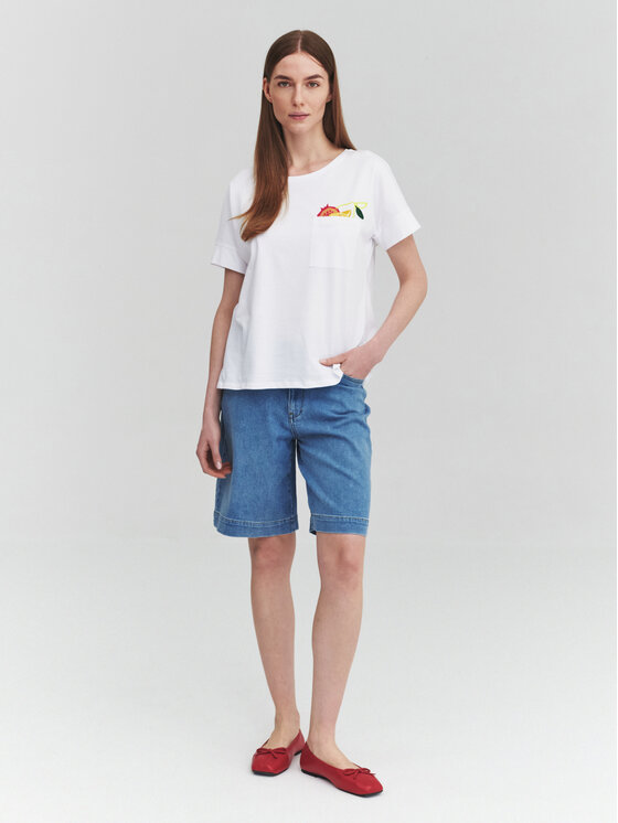 TATUUM TATUUM T-Shirt MONKI Biały Classic Fit