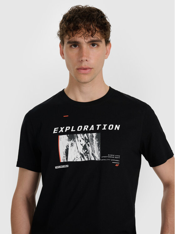 4F 4F T-Shirt NIGHT CITY Czarny Regular Fit