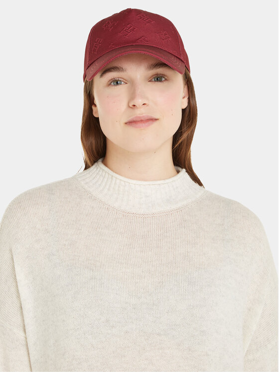 Tommy Hilfiger Šilterica Monogram Debossed Cap AW0AW15328 Crvena