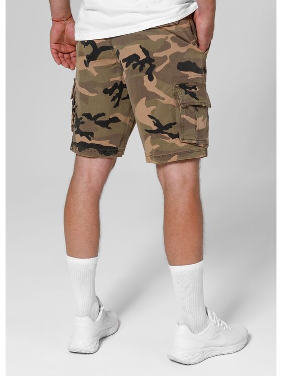 PITBULL PITBULL Szorty materiałowe Jackal Zielony Regular Fit