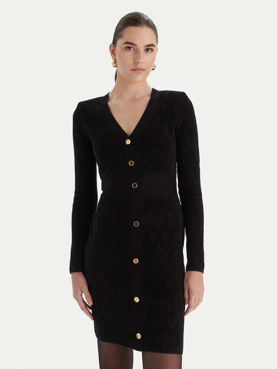 Marciano Guess Marciano Guess Трикотажна сукня 5BGK04 5661Z Чорний Slim Fit